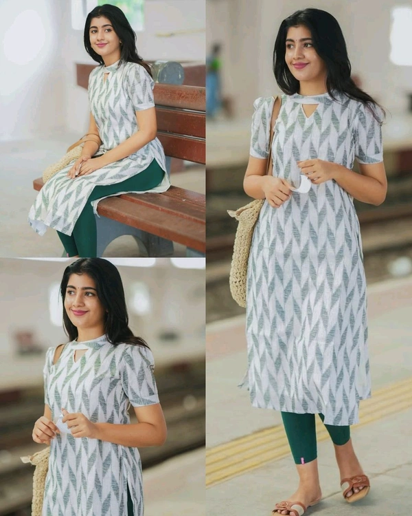 Trendy Pretty Casual Wear Women's Kurtis
- Green, M
