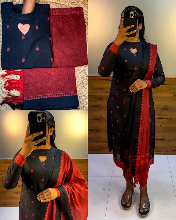 Comfortable for hot summer kurta sets
Kurti + pant + dupata
- Black, S
