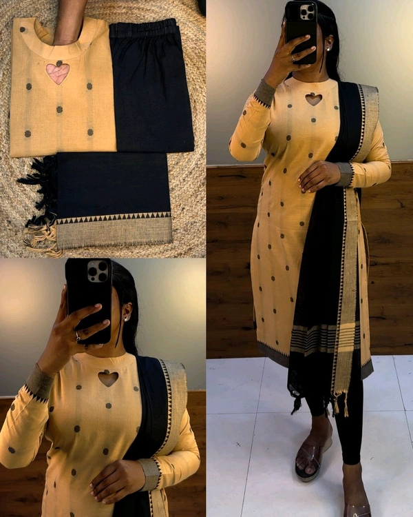 Comfortable for hot summer kurta sets
Kurti + pant + dupata
- Sandal, M