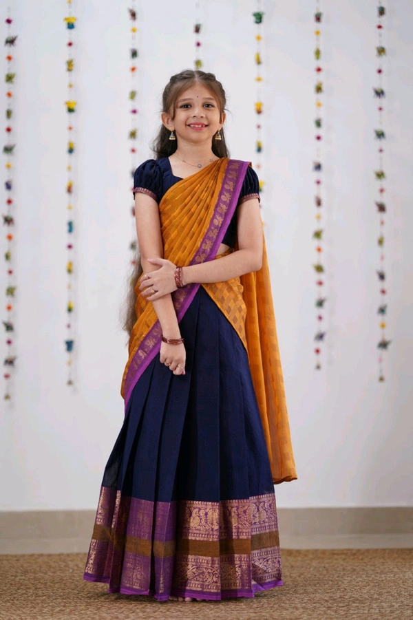 South Indian Kids Half Saree - 9-10 Years