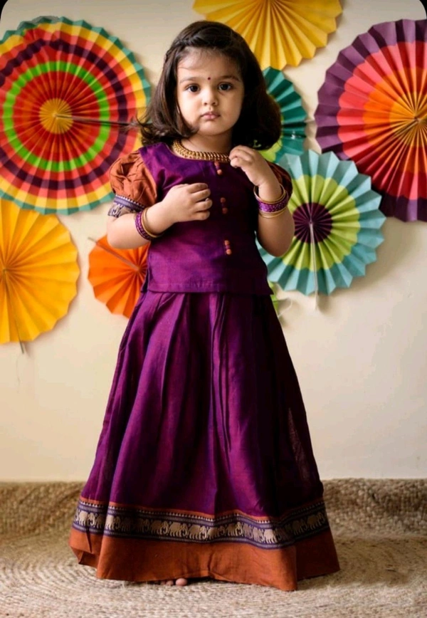 Pretty Classy Kids Girls Lehanga Cholis - Purple, 18-24 Months