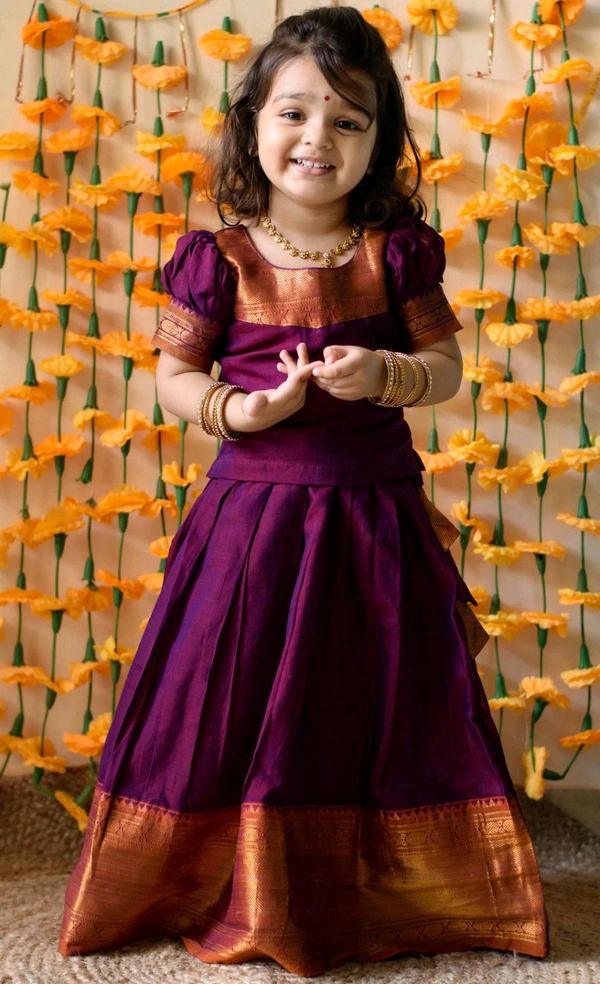 Pretty Classy Kids Girls Lehanga Cholis - Purple, 18-24 Months