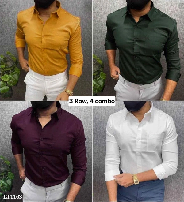 4 Piece shirt Combo - 3rd row combo, L