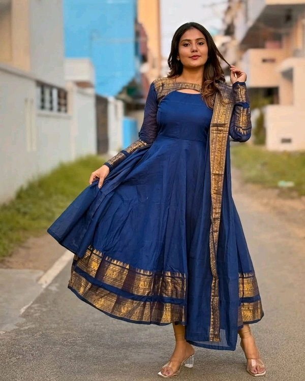 New Super Trendy Traditional Outfit - Navy Blue, S