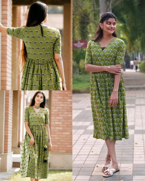Trendy Elegant Women Dresses - Green, 2XL