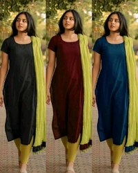 Trisha Mam Recreaton Launching Beautiful kurti With Dupatta For Women
- Purple, M