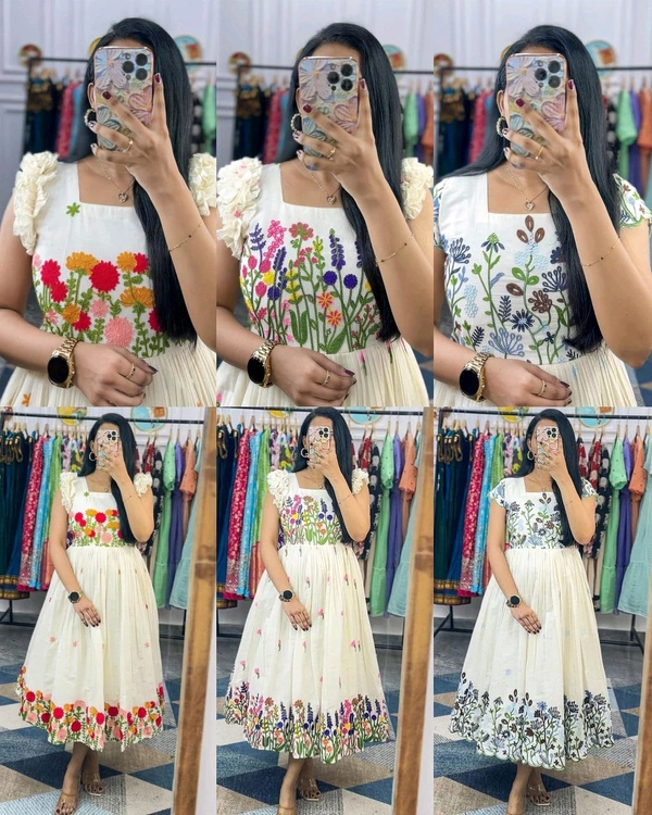 NEW LAUNCHING EXCLUSIVE SUMMER FROCK STYLE COLLECTION
- 1st White, XL