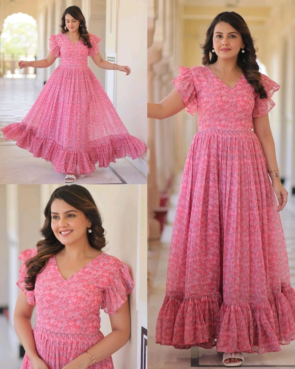 NEW LAUNCHING EXCLUSIVE SUMMER FROCK STYLE COLLECTION
- Pink, L