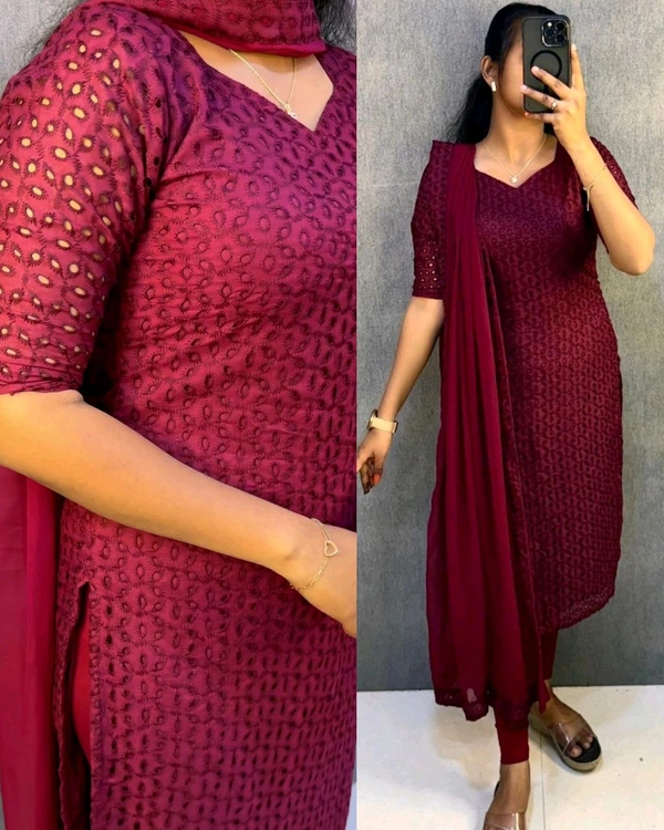Elegant premium cotton hakoba kurti with six beautiful - Lonestar, XL