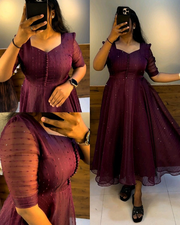 Launching Our sara midi ❣️ - Wine, 2XL
