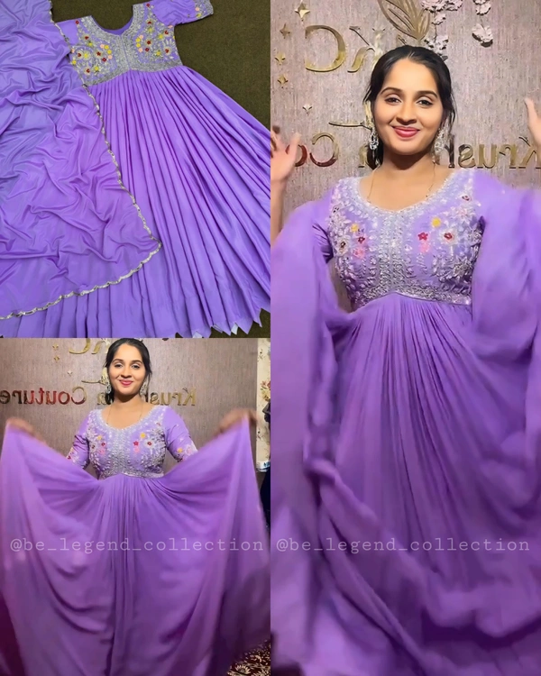Aliya Cut Gown With Dupatta - XL
