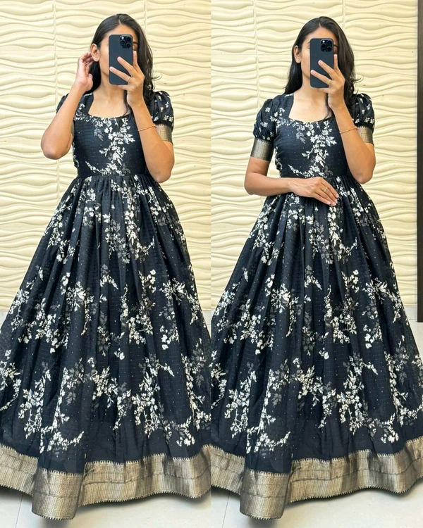 KalamKari PRINTED PRESENT WEDDING GOWN COLLECTION
- Cardinal Pink, L