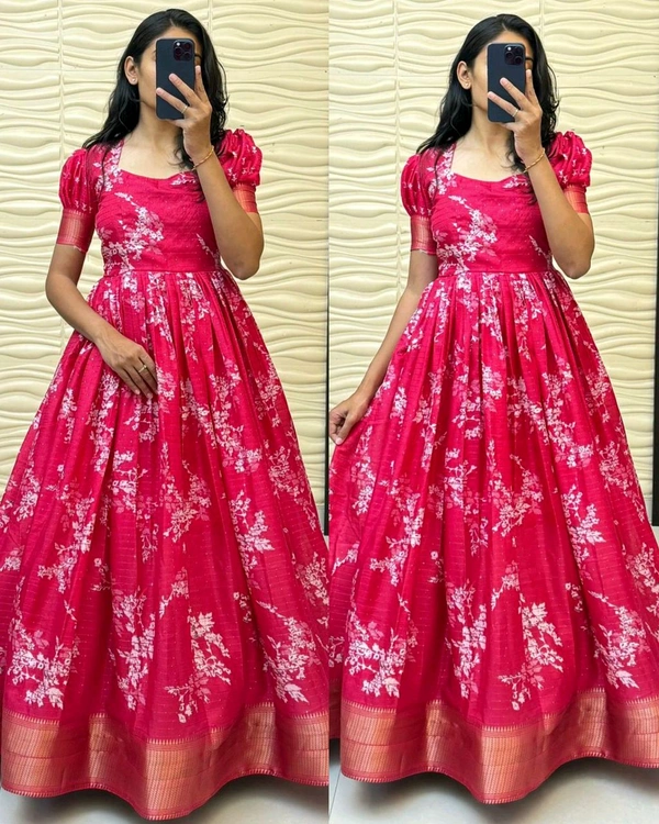 KalamKari PRINTED PRESENT WEDDING GOWN COLLECTION
- Wild Watermelon, XL