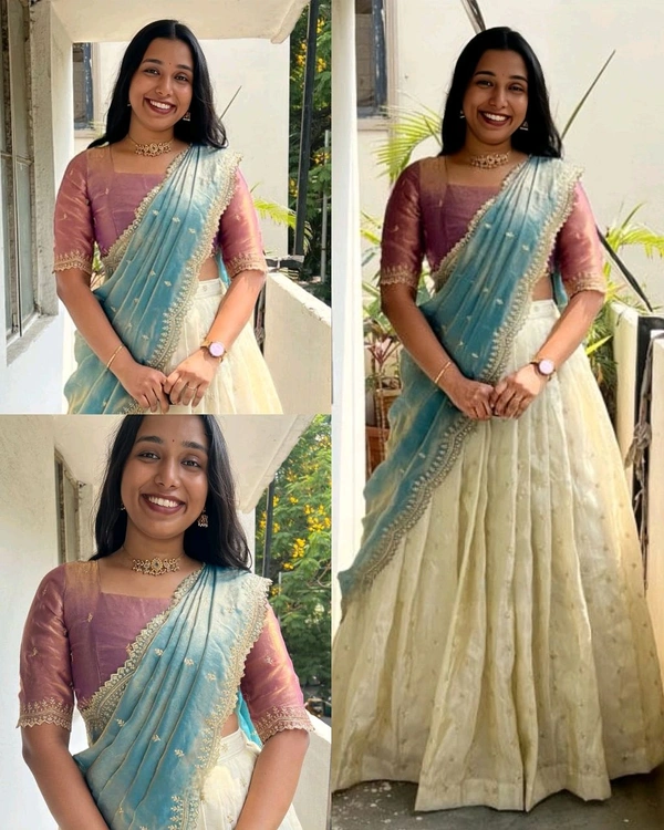 Trendy Viscose zari Tissue Silk Gold Zari Lehanga With Blouse Along With Embroidery Duppta🥰
- Free Size, Jungle Mist