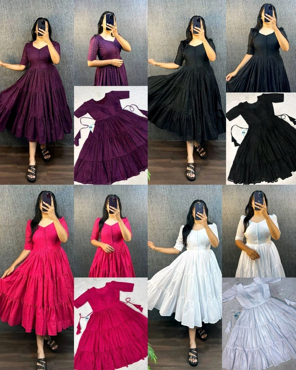 Hakoba 3 layer Gown With One Side Pocket - Wine, S