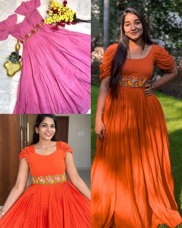 Beautiful Stylist Gown with Handowk – Elegance & Comfort - Blush Pink, M