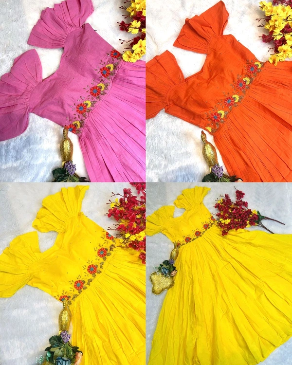 Beautiful Stylist Gown with Handowk – Elegance & Comfort - Yellow, XL