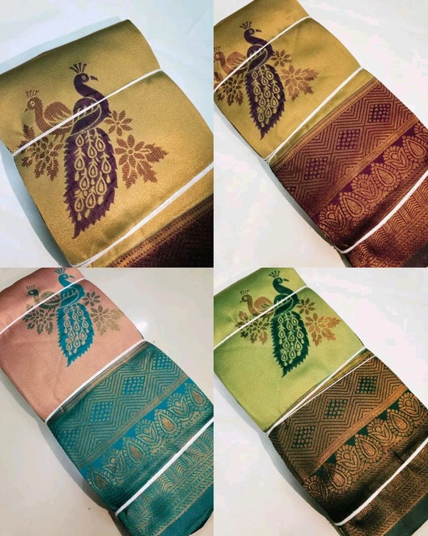 Peacock Kanijivaram Soft Silk Saree - Peacock, Free Size