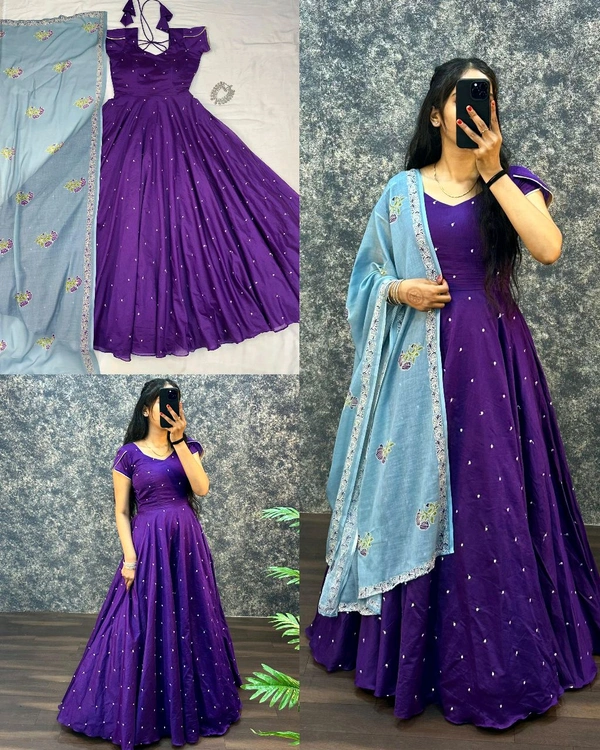 UPCOMING WEDDING SERIES GOWN WITH DUPPTA - Seance, S