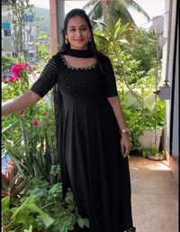 Beautiful Women Gown With Dupatta - Maroon, S