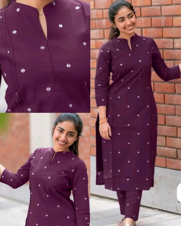 Launching exclusive Daily college & office wear Co-ord Set outfit relaxed & comfort fit - Purple, XS