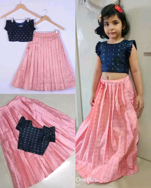 Elegant Kids Girls Lehanga Cholis - Pink, 10-11 Years