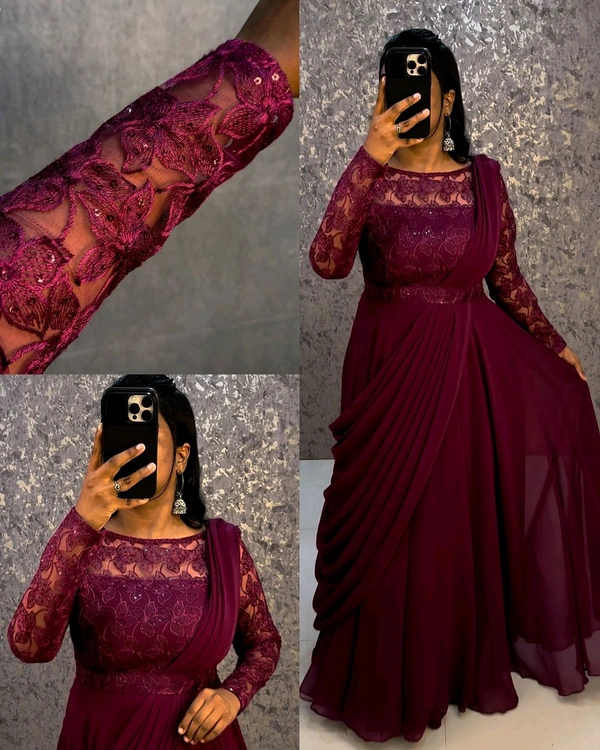 Budget friendly Party Gown + Belt + Dupata😍
- Siren, 2XL