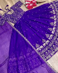 Launching New Festival Gown - Purple Mountain, M