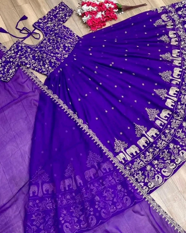 Launching New Festival Gown - Purple Mountain, M