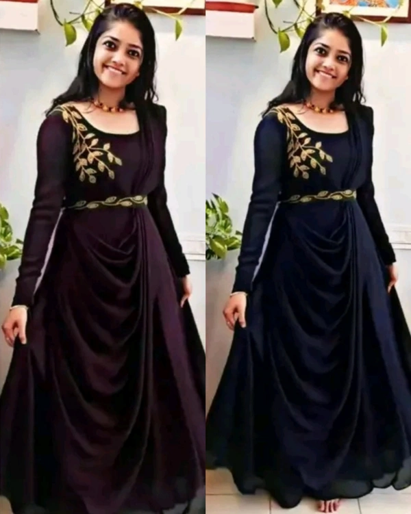Trendy Gown for Women - Brown, S