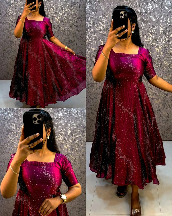 Trendy Party wear frock collection
- Cardinal Pink, 2XL