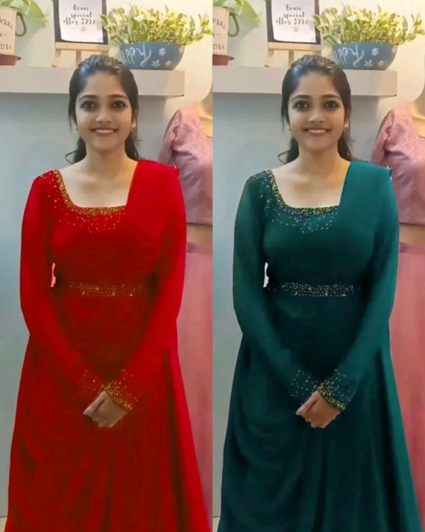 New Party Designer Wear - Green, S