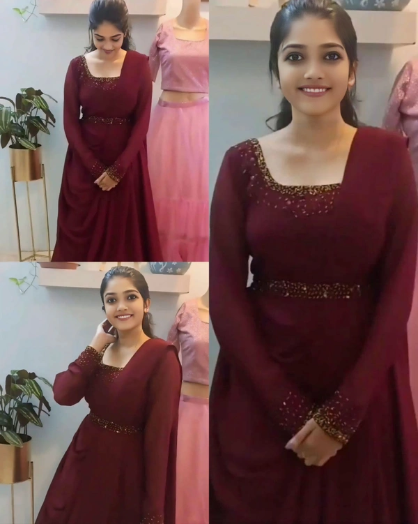 New Party Designer Wear - Pink, L