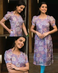 Daily college & office wear Kurti - Blue, XS