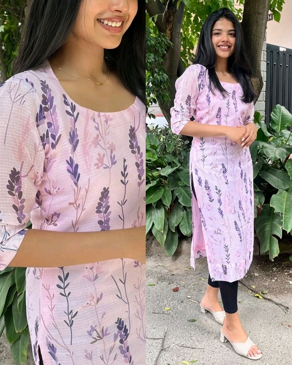 Pretty Daily college & office wear Kurti - Pale Rose, L