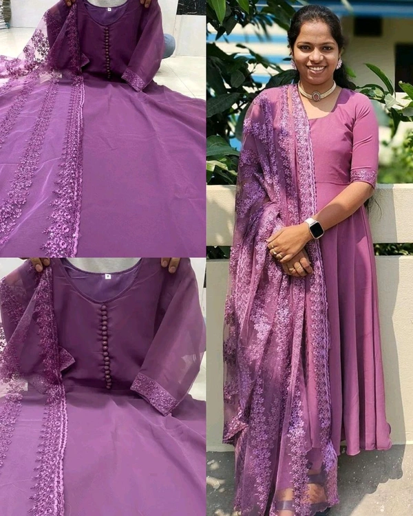 Trendy Net with sequence Embroidery work Kurti With Dupatta
- 3XL