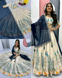 Best Women's Lehenga Traditional Wear - Blue, Semi Stitched