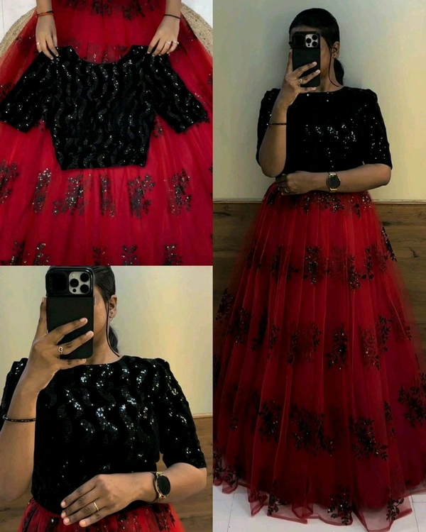 Ready To Wear Grand Partywear Launch Lehenga - Red, XL
