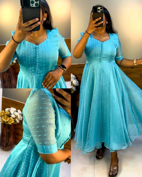 Launching Our sara midi ❣️ - Sky Blue, 2XL