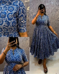 Trending hakoba cotton frocks launched for summer - Pink, S
