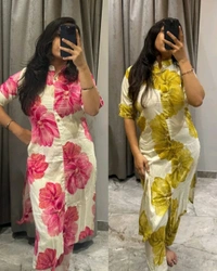 Launching exclusive Daily college & office wear Co-ord Set outfit relaxed & comfort fit - Purple, S