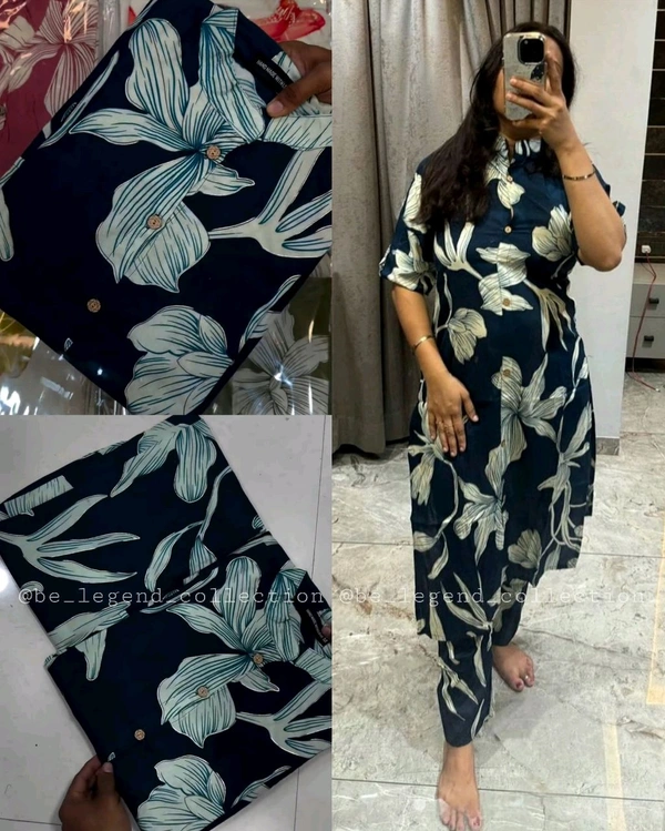 Launching exclusive Daily college & office wear Co-ord Set outfit relaxed & comfort fit - Regal Blue, S