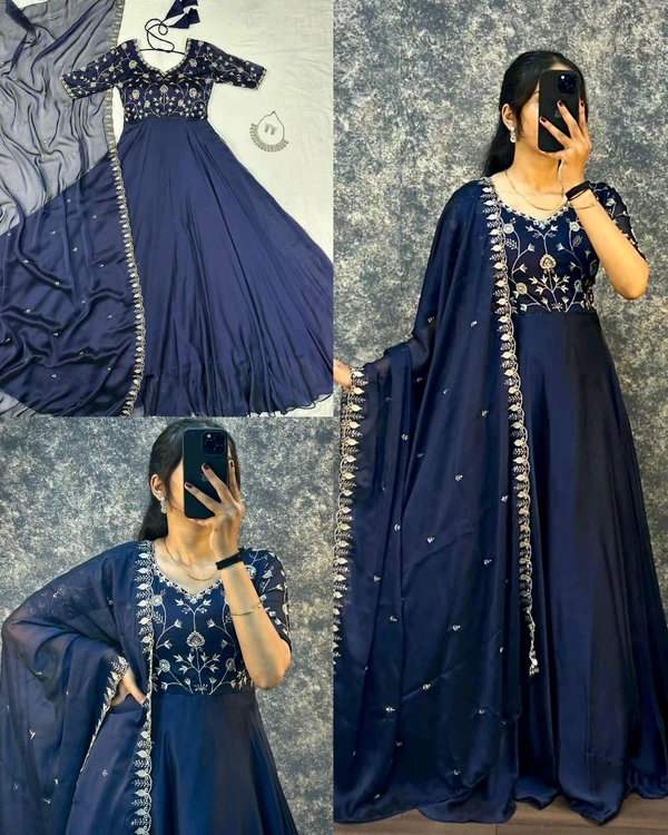 NEW LAUNCHING THIS FESTIVAL SEASON SILK - Blue, 3XL