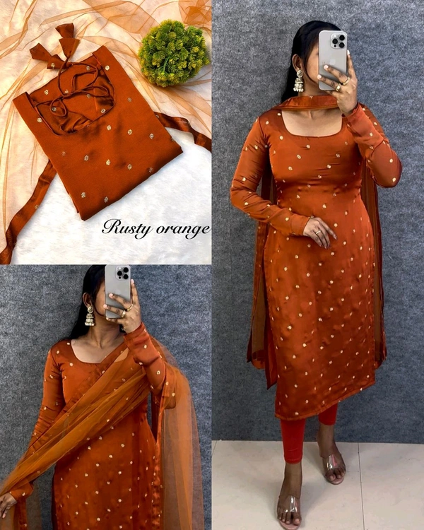 Trendy breathable & stylish Kurti With Duppatta - Purple, S