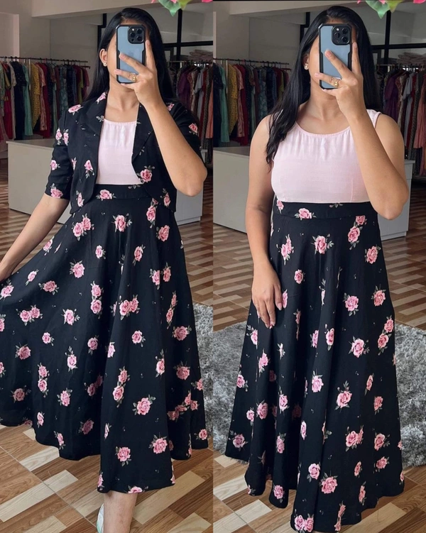 Perfect Dayout Outfit - Black & Rose, M