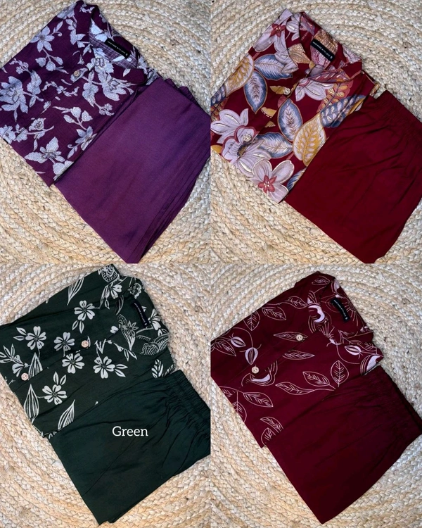 Trendy daily college & office wear Co-ord Set outfit relaxed & comfort fit
- Purple, 3XL