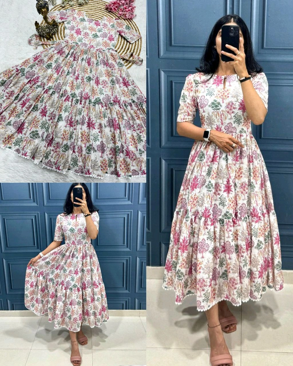 Printed Hakoba Full Flare Maxi - PHMX05