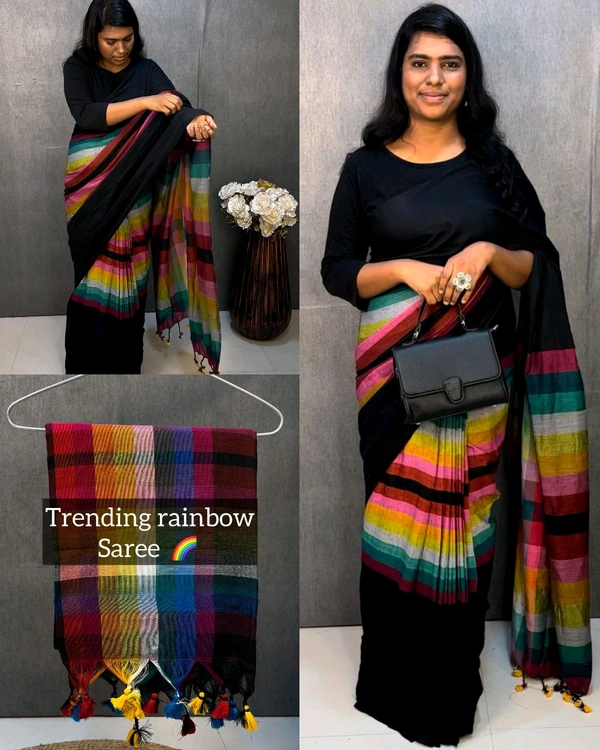 Trendy Raibow Saree - 3XL