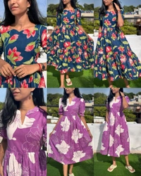 Introducing Beautiful prints of pure and rich Soft Cotton - Pink, S
