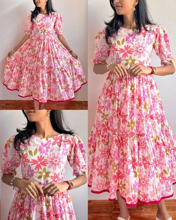 Introducing Beautiful prints of pure and rich Soft Cotton - Pink, 2XL